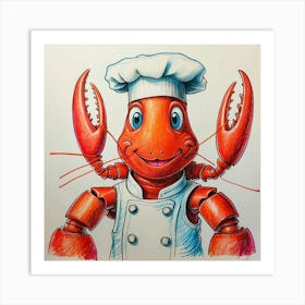 Lobster Chef 9 Art Print