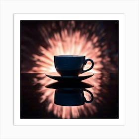 Coffee Cup With Reflection 1 Art Print