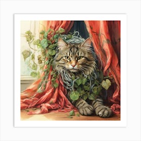 Cat In The Window 9 Art Print