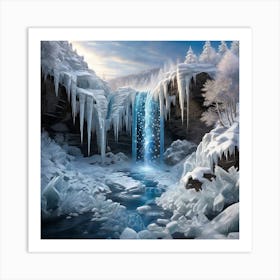 Ice Waterfall Art Print