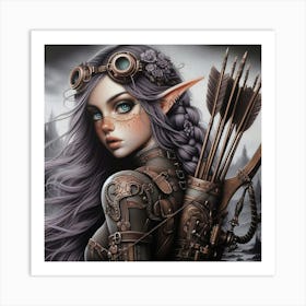 Steampunk Elf 2 Art Print