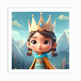 Girl In A Crown Art Print