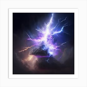 Lightning In The Sky 9 Art Print