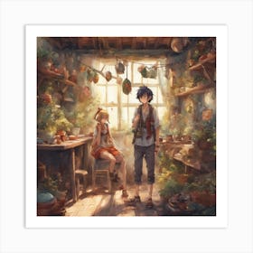 Anime ( Bohemian Design ) Art Print