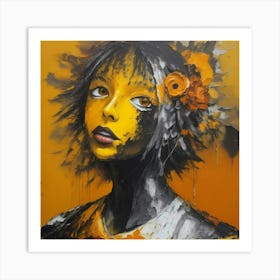 Yellow Girl Art Print