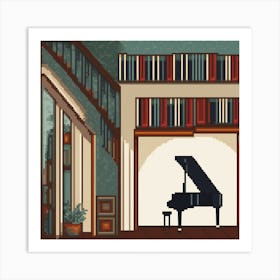 Piano In The Living Room Art Print