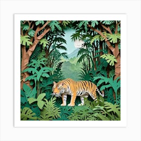 Tiger In The Jungle Art Print