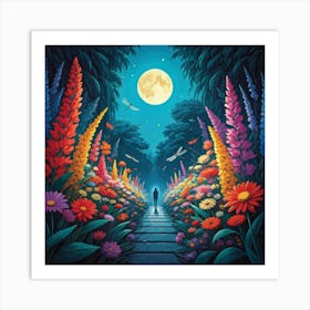 Night In The Garden 2 Art Print