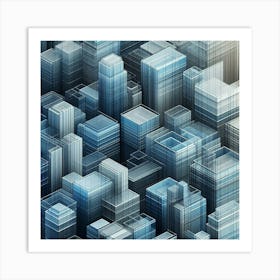 Abstract Cityscape 2 Art Print