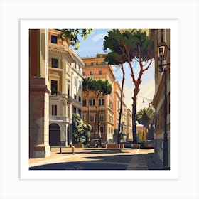 Street In Rome Art Print