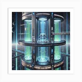 The Lighting Design Of A Futuristic Industrial Com Art Print