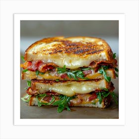 A Magazine Quality Food Photo Of A Grilled Cheese Affiche