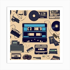 Cassettes And Tapes Art Print