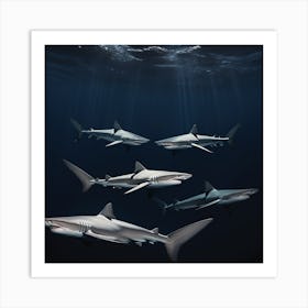 Sliver Sharks S 9393bcf1 877d 4f8b 917b 9203ca6ea6c6 Art Print