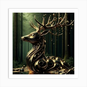 Deer In The Forest 10 Art Print