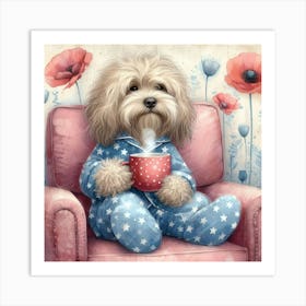 Dog In Pajamas 3 Art Print