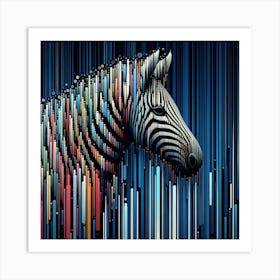 Abstract Zebra 1 Art Print