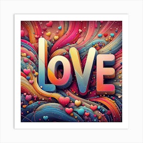 Love Abstract Painting Art Print