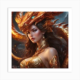 Golden Dragon Art Print