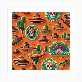 Mexican Skulls 16 Art Print