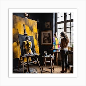 Portrait Of A Woman Painting 1 Art Print