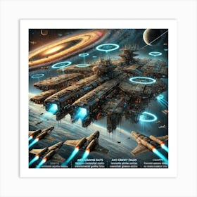 A Highly Detailed Science Fiction Illustration Of 2 Art Print