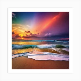 Rainbow Over The Ocean 7 Art Print