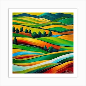 Landscape Painting 130 Art Print