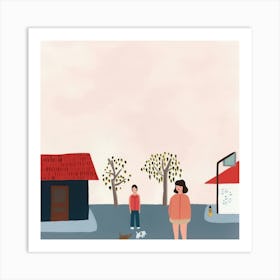 Tokyo Scene, Tiny People And Illustration 8 Art Print