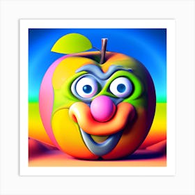 Clown Apple 1 Art Print