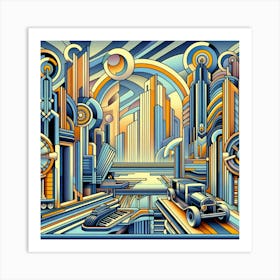 Futuristic City 28 Art Print