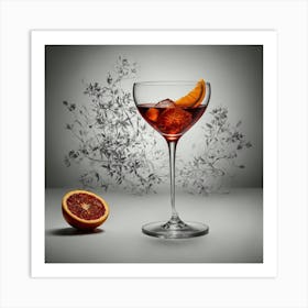 Blood Orange Cocktail Art Print