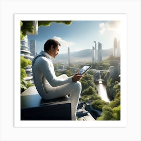 Futuristic Cityscape 210 Art Print