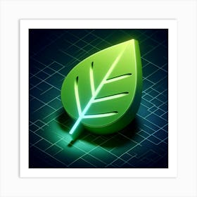 Green Leaf Art Print