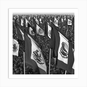 Mexican Flags 5 Art Print