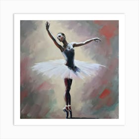 Oil Painting Ballerina 1 Art Print
