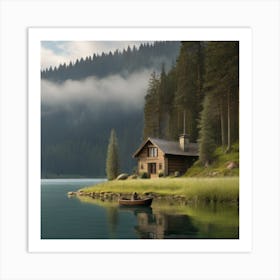 Cabin In The Woods Art Print