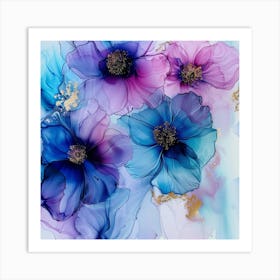 Watercolor Flowers 1 Art Print