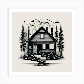 Cabin In The Woods 5 Art Print