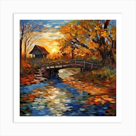 Bridge Over The River Art Print