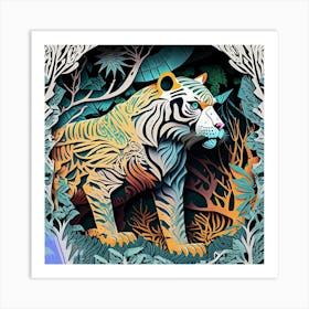 Tiger In The Jungle Art Print