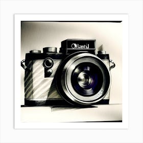 Camera Drawing Art Print