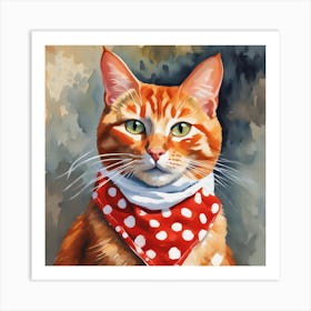 Orange Tabby Cat Art Print