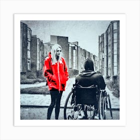 My mans Wheelchair Art Print