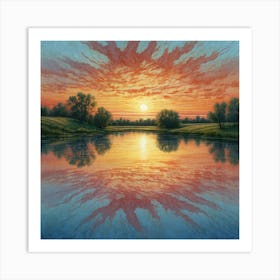 Sunset Reflection Art Print