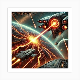 Planet Cracker Scene Converted Art Print