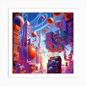 Futuristic City Art Print