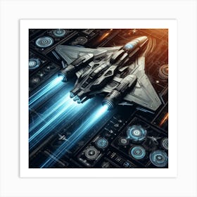 Futuristic Spaceship 26 Art Print