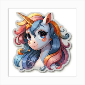 Unicorn Sticker 93 Art Print