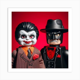 Ventriloquist and Scarface from the Batman 3 Art Print